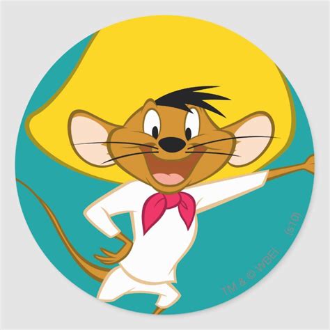 SPEEDY GONZALES™ Standing Classic Round Sticker | Zazzle.com | Old cartoon characters, Round ...