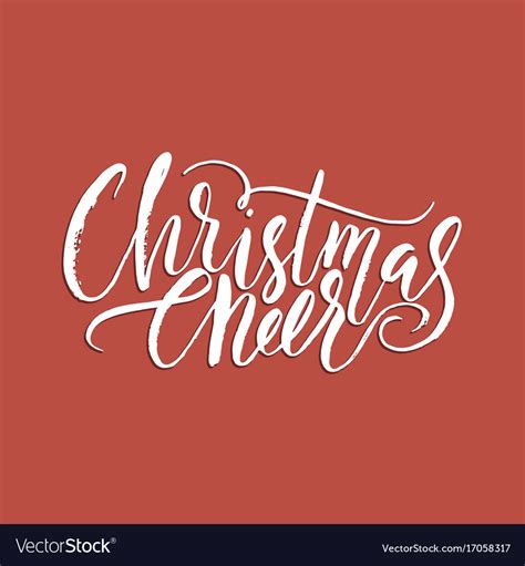 Merry christmas lettering typography handwriting Vector Image