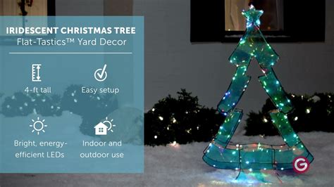 IRIDESCENT CHRISTMAS TREE Flat-Tastics™ Yard Decor - YouTube