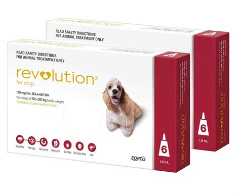 Revolution for Dogs 20.1-40 lbs (10.1-20 kg) - Red 12 Doses | Sierra Pet Meds