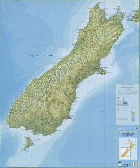 Large detailed map of the South Island of New Zealand - Ontheworldmap.com