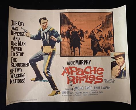 Apache Rifles Original Half Sheet Poster 1964 Audie Murphy: (1964 ...