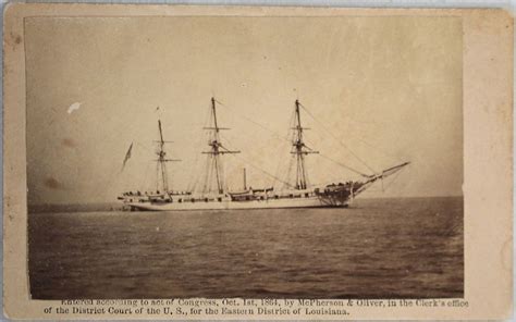 Civil War CDV photograph of USS Hartford 1864 - Battle of Mobile Bay ...