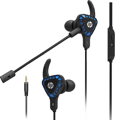 HP Auriculares para juegos con micrófono Deep Bass Auriculares in-ear con micrófono dual ...