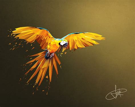 HD wallpaper: parrot, macaw, birds, artist, artwork, digital art, hd, 4k | Wallpaper Flare