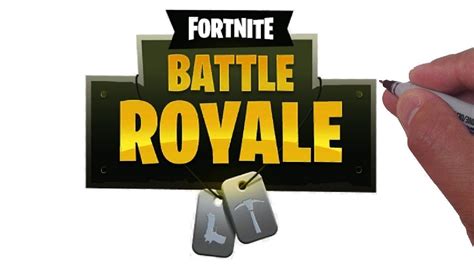 How To Draw Fortnite Battle Royale Logo - YouTube