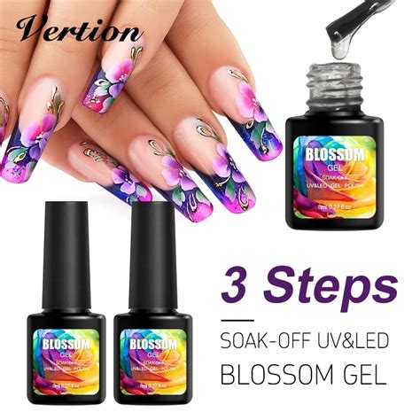 Verntion Blooming Effect Flower Gel Polish Soak Off Long Lasting UV ...