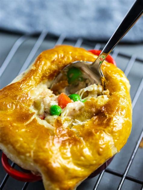 Easy Chicken Pot Pie with Puff Pastry - Drive Me Hungry