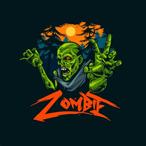 zombie artwork for t-shirt design 7756430 Vector Art at Vecteezy