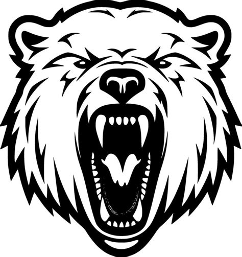 Bear, Black and White Vector illustration 26691977 Vector Art at Vecteezy