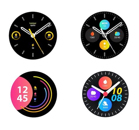 Premium Vector | Realistic digital and analogue smartwatch watch faces ...