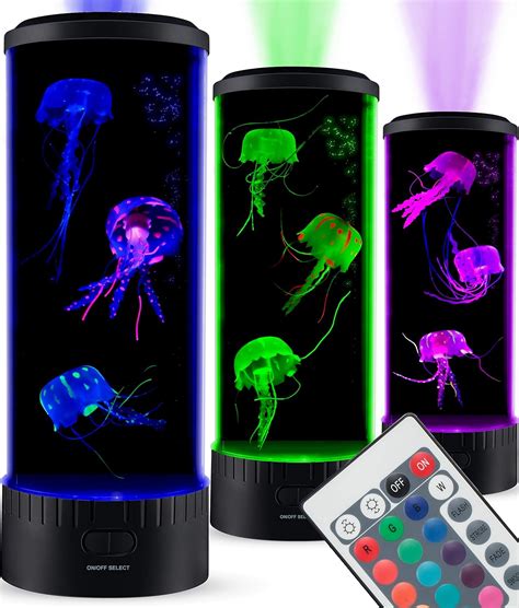 SensoryMoon Large LED Jellyfish Lava Lamp Aquarium - Electric Round Black | eBay