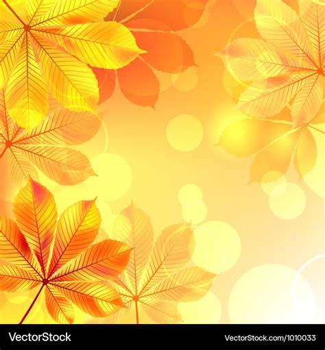 Autumn background with yellow leaves Royalty Free Vector