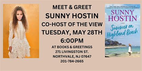 SUNNY HOSTIN BOOK SIGNING!!!, Books & Greetings, Northvale, 28 May 2024 ...