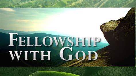 Sermon: "Fellowship with God" - YouTube