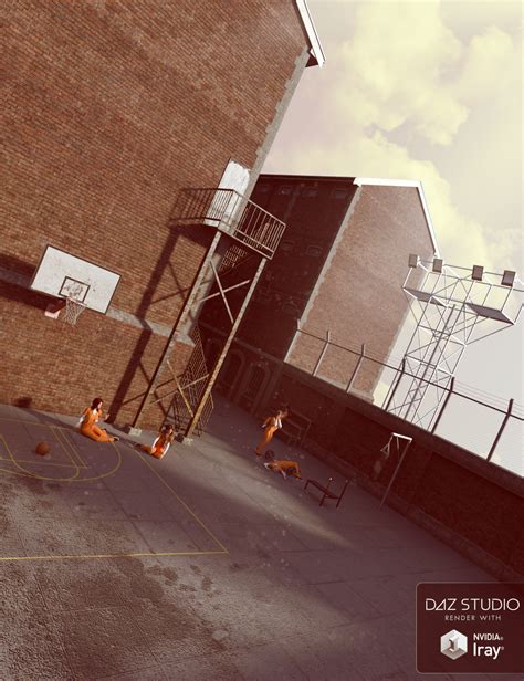 Prison Exercise Yard | Daz 3D