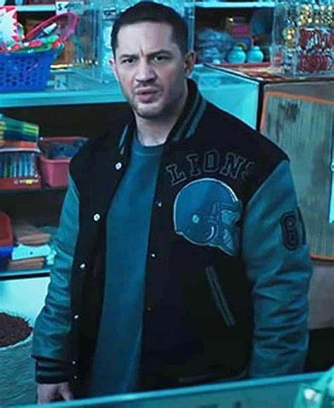 Tom Hardy Venom 2 Eddie Brock Black Varsity Jacket | Skinler