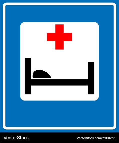 Hospital road sign Royalty Free Vector Image - VectorStock