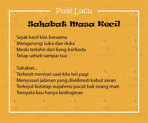 Siapa yang tidak memiliki sahabat? Puisi lucu tentang sahabat ini bisa menjadi salah satu media ...