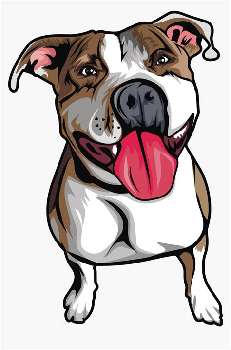 Pitbull Clipart Street Dog - Cartoon Pitbull Transparent, HD Png Download - kindpng