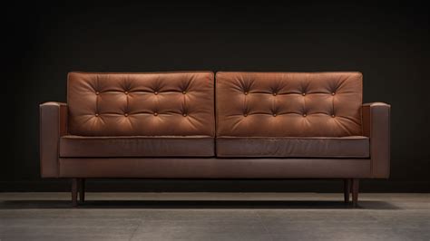 Modern Brown Leather Sofa | Baci Living Room