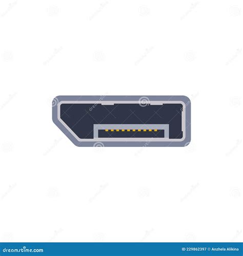 Displayport Pc Universal Connector Icon. Vector Graphic Illustration of ...