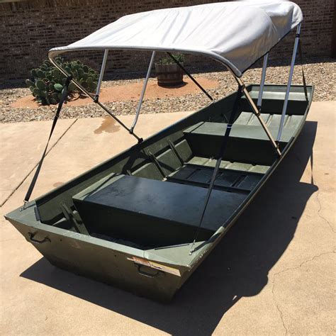 Alumacraft 14 foot John Boat with Bimini top for sale in San Angelo, TX ...