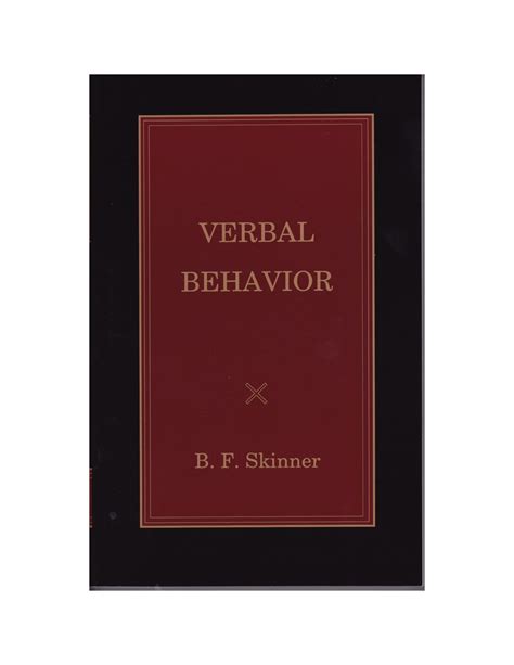 Verbal Behavior (1992 Edition, Reprint Series). Hard Cover. – B. F. SKINNER FOUNDATION