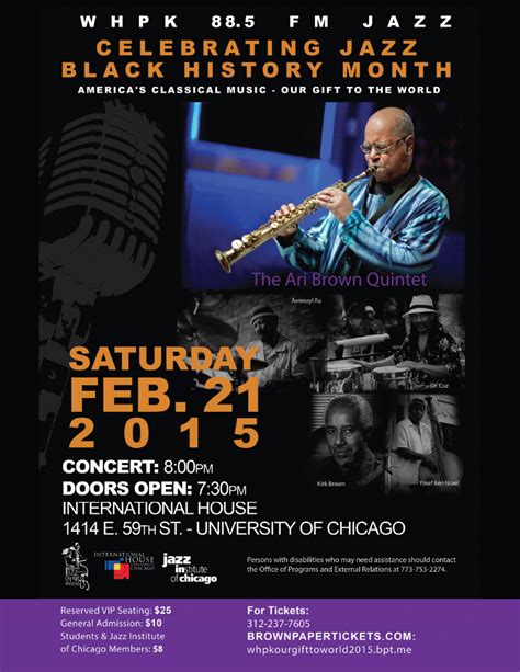 Black History Month Jazz Concert with Ari Brown | International House | The University of Chicago