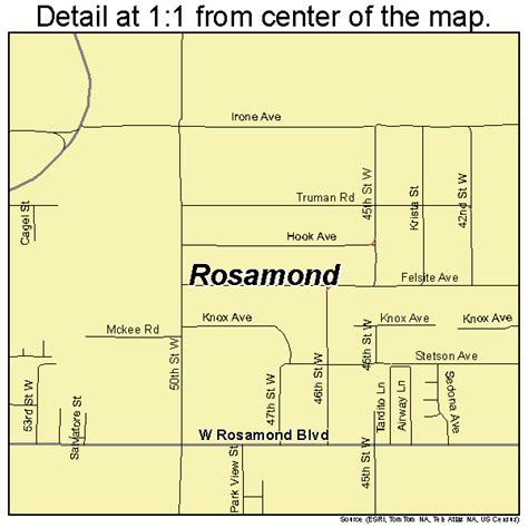 Rosamond California Street Map 0662826