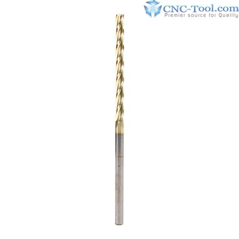 CNC 2D and 3D Carving Flat Bottom Straight Angle Solid Carbide ZrN Coated Router Bit - CNC-Tool.com