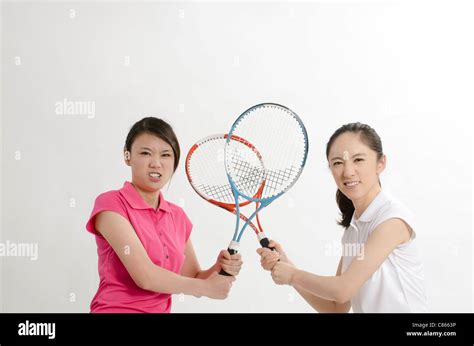 two tennis players Stock Photo - Alamy