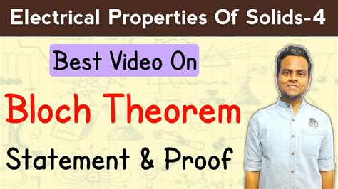 Bloch Theorem | Statement & Proof | Periodic Potential In Crystal - YouTube