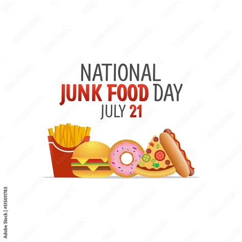 vector graphic of national junk food day good for national junk food day celebration. flat ...