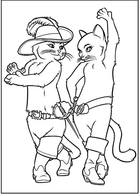 Puss In Boots Coloring Page - CarailGriffin