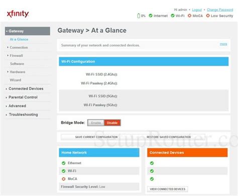 Setup WiFi on the Cisco DPC3941T XFINITY