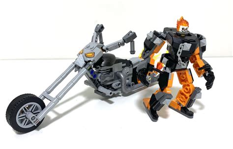 LEGO Marvel Ghost Rider Mech Bike 76245 Buildable Motorbike Toy With Movable Action Figure Super ...