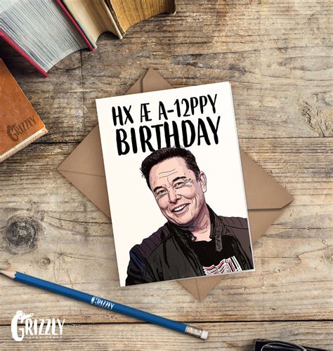 Elon Musk Inspired Birthday Card Meme Birthday Card HX Æ | Etsy