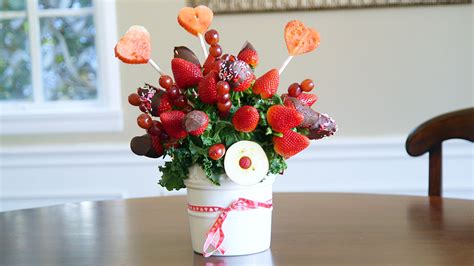 Valentine's Day DIY Edible Fruit Bouquet