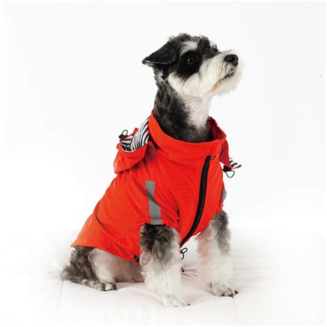 Breathable Dog Raincoat with Detachable Hood - Reflective Strips, 6 (S-18XL) - Rain/Water ...