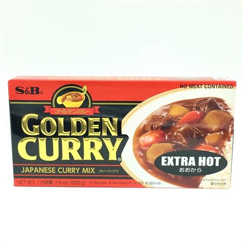 Japanese Curry Mix -S&B Golden Curry -Extra Hot 220g - Walmart.com - Walmart.com