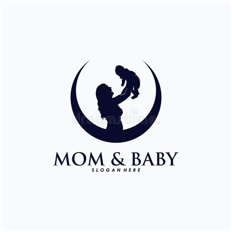 Mom and Baby Logo Design Vector Stock Vector - Illustration of mother, love: 229402519