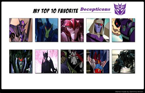 Top 10 favorite Decepticons by ScarletSpike on DeviantArt