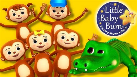 Five Little Monkeys Swinging In The Tree | Nursery Rhymes | Original ...