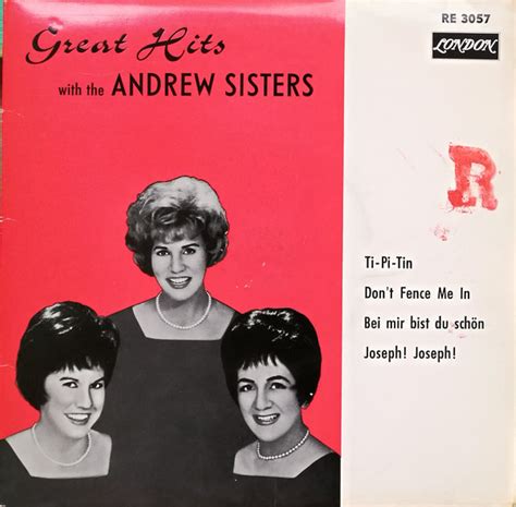 The Andrews Sisters - Great Hits With The Andrew Sisters (1960, Vinyl ...