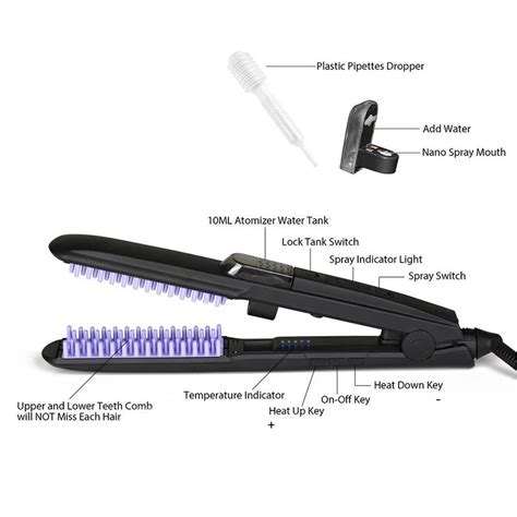 Display Professional Steam Hair Straightener Brush Fast Hair ...