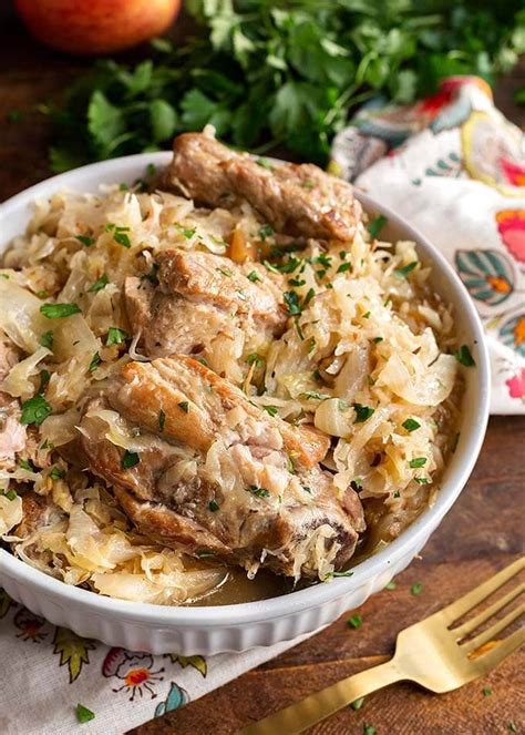 Crock Pot Pork and Sauerkraut - Simply Happy Foodie