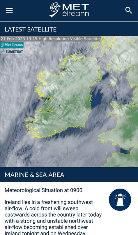 Met Éireann App Update - Met Éireann - The Irish Meteorological Service