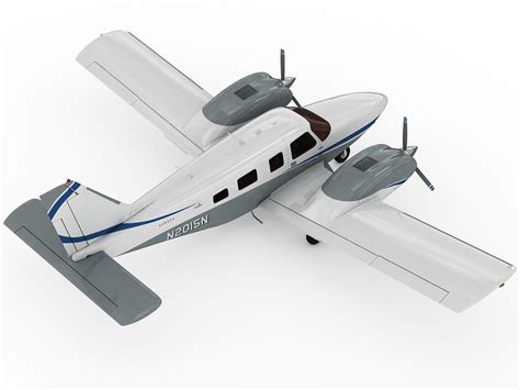 Piper PA-34 Seneca V 3D Model $139 - .lwo .fbx .c4d .3ds .xsi .unknown ...