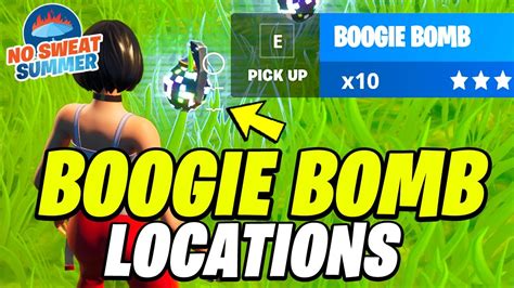 BOOGIE BOMB Locations & Make a character dance to a BOOGIE BOMB (Fortnite) - YouTube